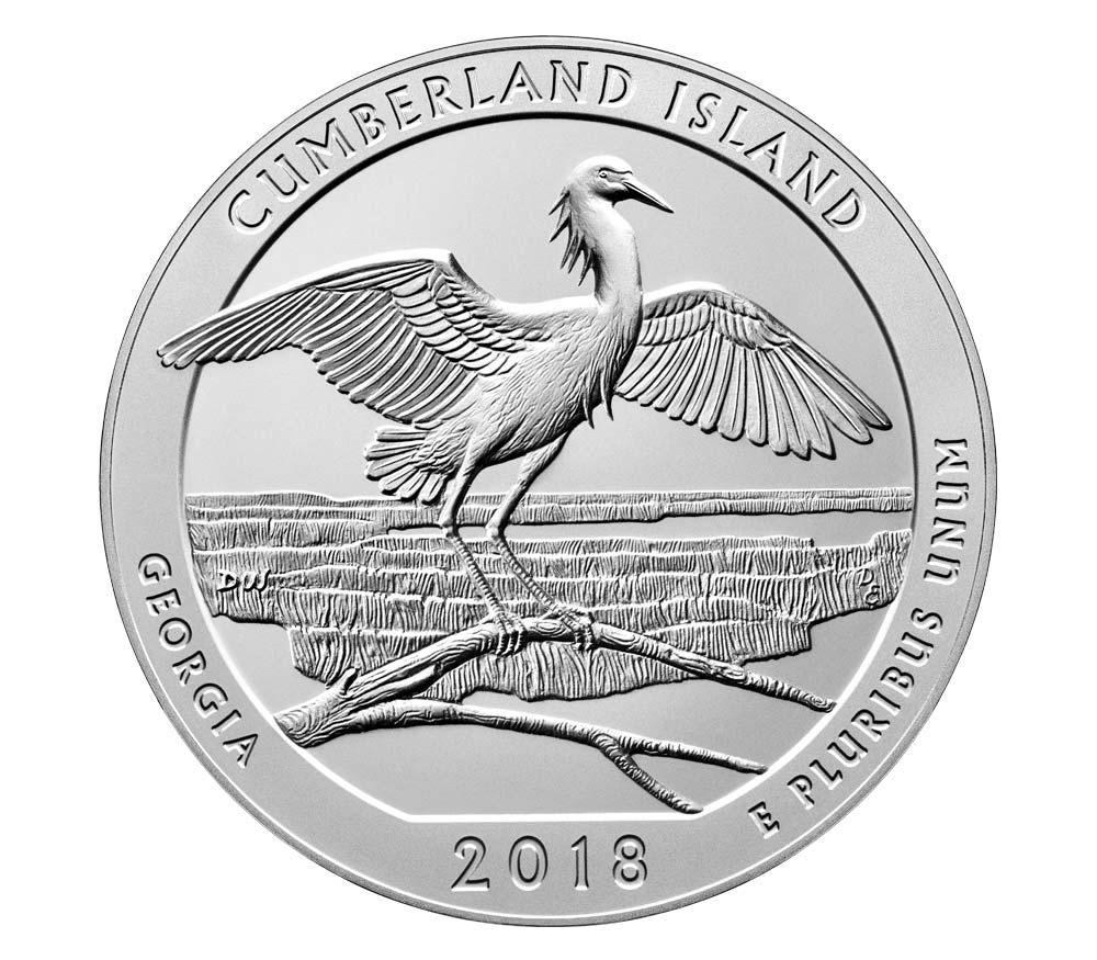 Cumberland Island National Seashore 2018 Uncirculated Five Ounce Silver Coin